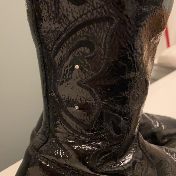 GEOX Tall Patten Leather Boots - US size 4 - Picture 2 of 8